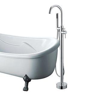 China Floor Standing Bathtub Mixer Taps Faucet With Hand Shower , low pressure for sale