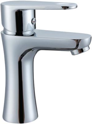 China Deck Mounted Single Hole Basin Taps , One Handle Ceramic Brass Faucets for sale