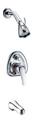 China Chrome Polished Ceramic Bathtub Mixer Tap With Fixed Brass Shower Head for sale