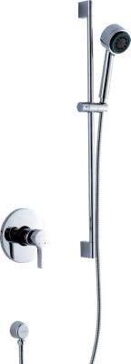 China Single Lever Brushed Chrome Wall Mounted Shower Mixer Taps , Home Bathroom Faucet for sale