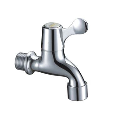 China Polished Brass One Hole Washing Machine Taps / Low Pressure Kitchen Sink Faucets for sale