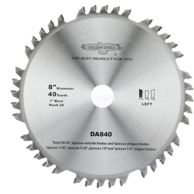 China 8-Inch 24T Eagle Dado Set Gold Cutting Blades Bore 5/8in (please see below listing) for sale