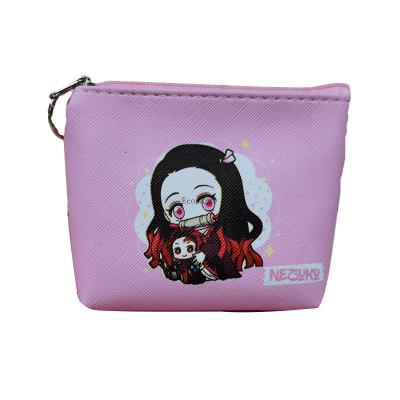 China Small Demon 2021 Blade Slayer Cartoonnime Purse Nidou Tanjiro Anime Canvas Wallet Student Bag Durable Coin Bag Storage Bag 111 for sale