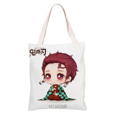 China Japan Style 2021 New Japan Anime Comic Hanako-kun Demon Slayer: Kimetsu No Yaiba Animation Canvas Shoulder Bag Handbag for sale