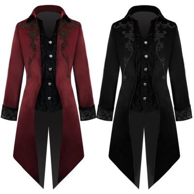 China Ecoparty Victorian Jacket Steampunk Tailcoat Jacket Polyester Men's Gothic Coat Halloween Costume for sale