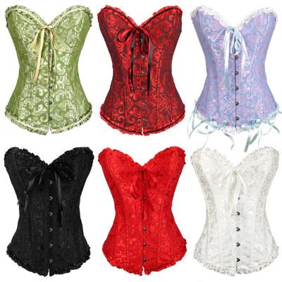 China Wholesale Viable Plus Size Women Shapewear Lace Up Zipper Wedding Bustiers Gothic Underbust Corset Ecowalson for sale