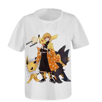 China 2021 New Men Women T-shirt Anime Demon Slayer Breathable Ecoparty Kimetsu No Print Yaiba 3D Hip Hop Tshir for sale