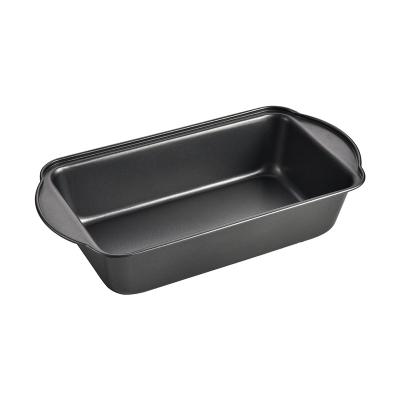 China Viable Non-Stick Bread Pan Cake and Brownie Pans with Carbon Steel Handles Heat Distribution in Oven Gray Baking Tray for sale