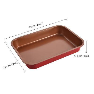 China Carbon Steel Bakeware Pan For Kitchen Oven Baking DIY Bread Maker Non-Stick Deep Baking Hot Viable Sold for sale