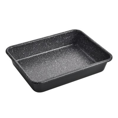 China Metal Viable Marble Cookie Making Pan Non Stick Coating Baking Bake Tray Pizza Cake Tray for sale