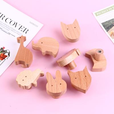 China Eco - Friendly Multi - Functional Sustainable Bedroom Animal Shape Wooden Wall Hook for sale