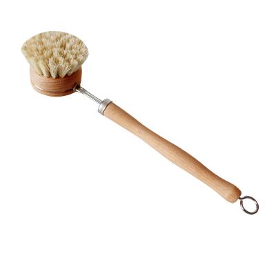 China Eco - Friendly Bamboo Wooden Pot Kitchen Dish Washing Brush Sustainable for sale