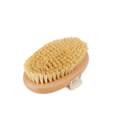 China Natural non-slip sisal beech bath bristle brush available immediately viable wooden for sale