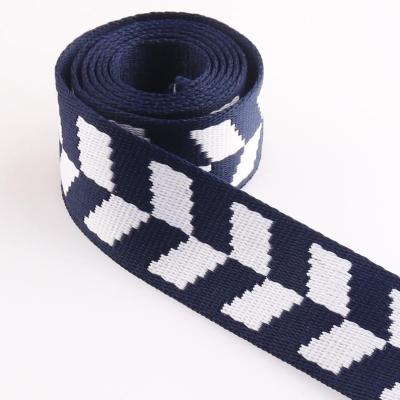 China High Tenacity 38mm Cotton Webbing Striped Bag Strap Bag Handle Organic Cotton Canvas Stripe for sale