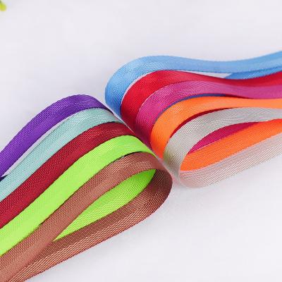 China Multi Colors Sustainable Home Textile Garment Bag Herringbone Pattern Nylon Webbing Strap Band for sale