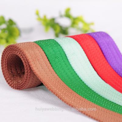 China Hot Selling Custom Made 10mm 12mm 20mm High Tenacity Viable 15mm Tight Woven Stripes Grain Nylon Polyester Army Webbing for sale