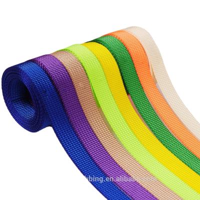 China High Tenacity Manufacturers Price Cheap 12mm Flat Weave Strap Tight Lines Grain Nylon Webbing For Furniture Bags for sale