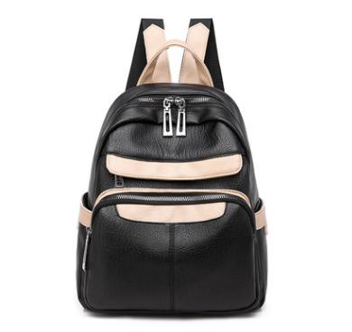 China 2021 Brand PU Leather Backpacks Large Capacity Ladies School Bags Female Casual Leather Women Bag for sale