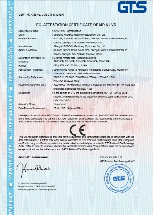 CE - Chengdu Rodbol Machinery Co., Ltd.