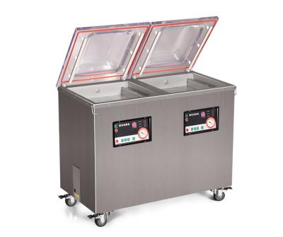 China Brother Pneumatic Double Chamber Food Tray Sealing Bulk Vacuum Packing Pouches Machine for sale