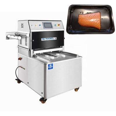 China Automatic Food Seafood Vacuum Packing Sealing Machine Chicken Fruit Tray Sealer Card Machine for sale