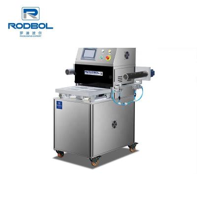 China Automatic 0.6-0.8MPa Food Discount Vacuum Fish Skin Packing Machine for sale