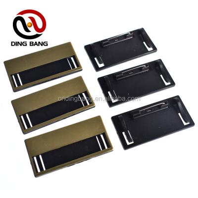 China OEM Name Tag Logo Gold Plastic Reusable Magnetic Silk Screen Magnetic Professional Type Custom Name Badge for sale