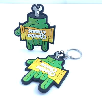 China Eco-friendly Custom Soft PVC Key Chain Design Mute Key Rubber Free Chain for sale