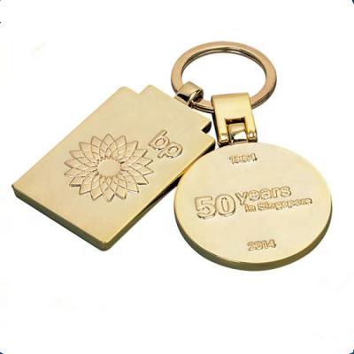 China Eco-friendly No Minimum Laser Logo English Stye Metal Compass Cheap Custom Calendar Key Chain For Promotion for sale