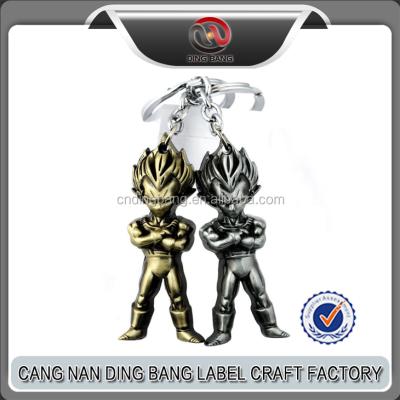 China Eco-friendly Super Alloy Metal Dragon Ball Z Saiyan Anime Key Chain Jewelry Gift for sale