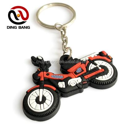 China Custom 3d Logo Eco-friendly Promotional Cute Cute Motorcycle Soft PVC Rubber Key Chain for sale