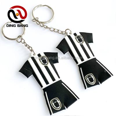 China 2021 Eco-friendly 3D Private Label PVC Silicone Logo Custom Design Soccer Jersey Rubber Head Chain for sale