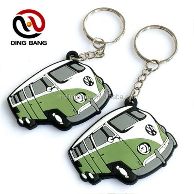 China Eco - Friendly Minimum Custom Car Shape Soft PVC Silicone Rubber Key Ring Chains for sale