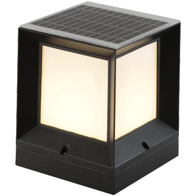 China High Quality Hot Selling Outdoor Garden Square Head Solar Powered Pillar Light 5w for sale