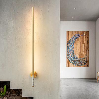 China Modern Nordic Style New Design Simple Copper Led Indoor Lighting For Bedroom Living Room Attic Staircase for sale