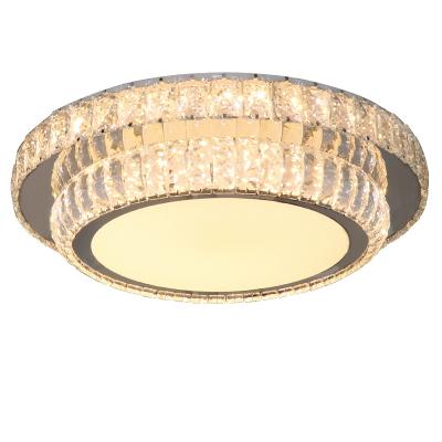 China Fashion Circle Iron Outdoor Ceiling Lighting and Heat Combination Circle Mounted Iron Crystal Ceiling Lamp for sale