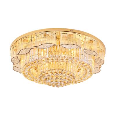 China Modern Design Round Living Room Decorating LED Ceiling Lights Modern Home Bedroom Crystal Led Ceiling Lamps for sale