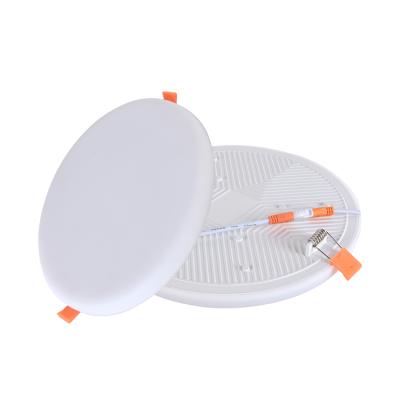 China Minimalist Simple Round 8w 18w 24w 36w Indoor Plastic Room Recessed Ceiling Frameless Home Led Panel Light for sale