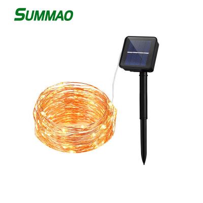 China 240 Meters Residential Hot Sale Copper Wire Garden Light String 24 Solar Lights Outdoor Solar Led String for sale