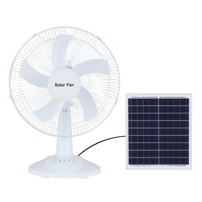 China Hotel Manufacturer Price Outdoor /Indoor Solar Fan 12 Inch Rechargeable Fan for sale