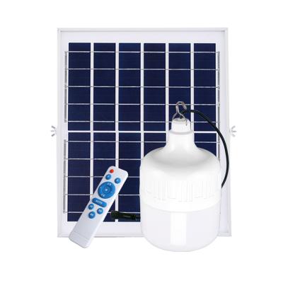 China 30w 50w 80w indoor remote control solar camping led bulb lamp bulb for sale