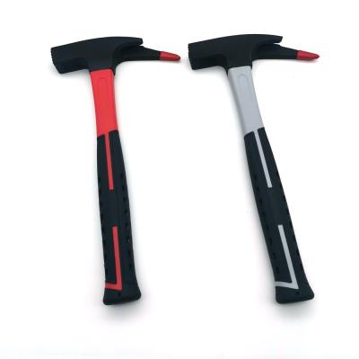 China Nailing Tools Roofer Hammer Checkered Face Black Hammer Head 600g Single Claw Fiberglass Roofing Hammers for sale