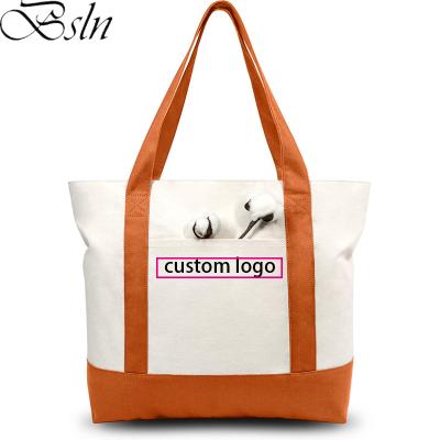 China Boslun Soft Foldable Bags Hemp Tote Reusable Shopping Bag With Cute Logo Cotton Canvas for sale