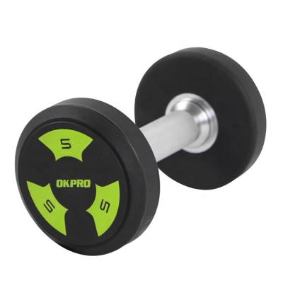 China Fitness PU/Rubber Universal Weights Urethane Freestyle Dumbbell Cross Dumbbell for sale