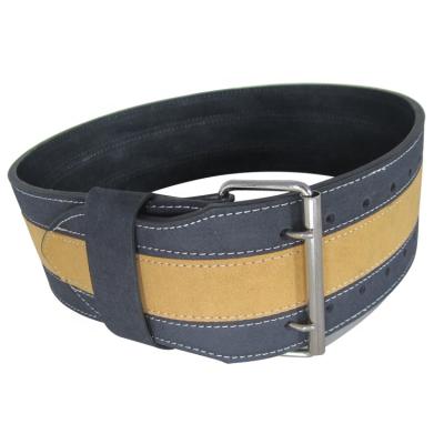 China Heavy Duty Gym Fitness Durable Weightlifting Custom Leather Belt for sale