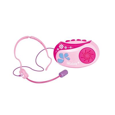 China New design musical ABS material pink color toy music player with earphone MIC. for sale