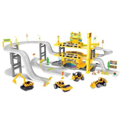 China Slotting Toy DIY Set Engineering Car Garage Kid's Toy With Alloy Cars Set. for sale