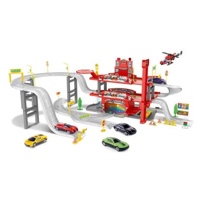 China Slot Toy Hot Selling Latest Model With 6pcs Alloy Cars Toy Garage For Kids. for sale