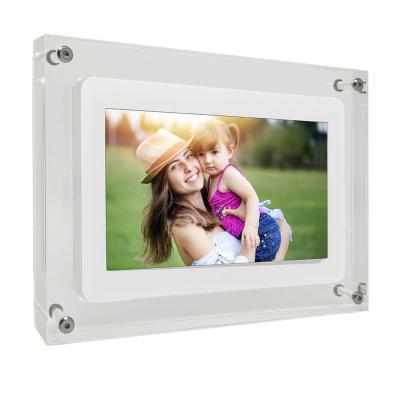 China Wifi 7 Inch NFT Acrylic LED Digital Screen Electronic Digital Photo Frame for sale