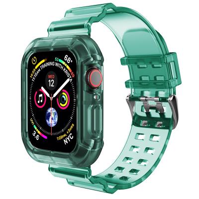 China Hot Sale Acrylic Material TPU Strap Case Wristband Suitable For Apple Watch Smart Strap for sale